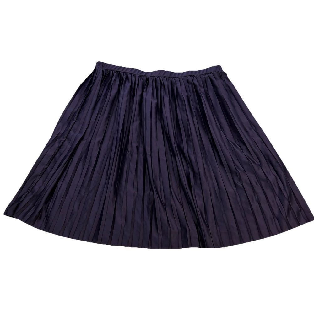 Ava & Viv Womens Plus Size 3X Purple Pleated Satin A-Line Skirt Whimsigoth Fairy